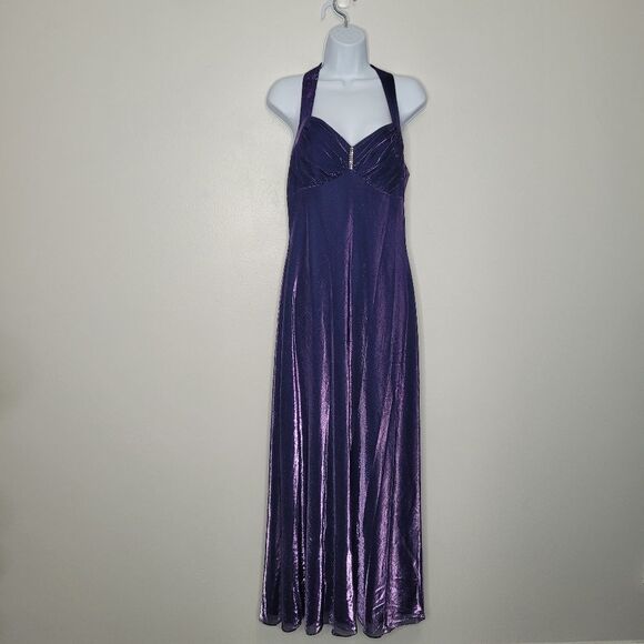 Vintage Y2k Purple Prom Homecoming Iridescent Preppy Party Dress Size 13 - Picture 1 of 8